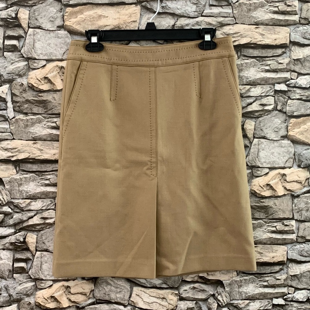 #11 NWT LOFT Ann Taylor Pleated Camel Khaki Tan Skirt Dressy Casual Size 2 New